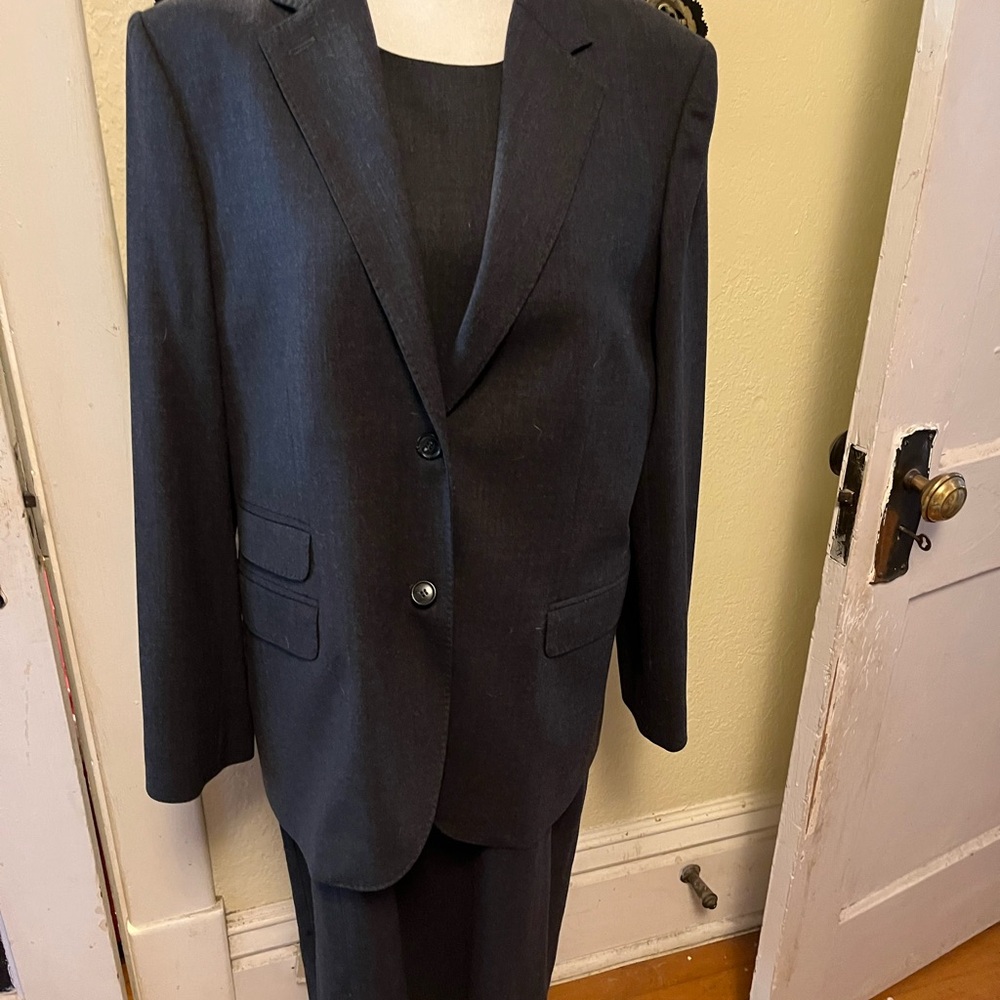 Brooks Brothers Dark Gray womens dress with matching jacket